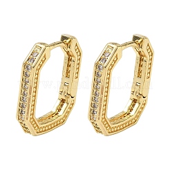 Pendientes de aro de circonio cúbico de micro pave de latón&nbsp;KK-CBA98BA-12G