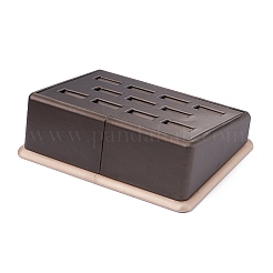 Trèfle en bois avec présentoirs à bagues en cuir pu&nbsp;RDIS-F003-02A