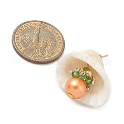 Подвески из натуральной ракушки и круглого стекла&nbsp;PALLOY-MZ00912-04