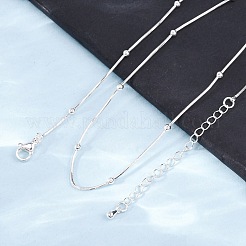 2.5 mm Messingkugel-Schlangenkette für Damen und Herren&nbsp;KK-P302-03S