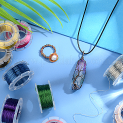 10 рулон круглой медной проволоки 10 цветов&nbsp;CWIR-PH0002-04