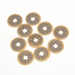 Perline di monete in ottone&nbsp;KK-WH0041-09C