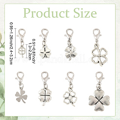 Décorations de pendentif en alliage 8pcs&nbsp;HJEW-YW00494
