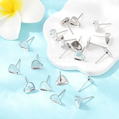 Устойчивые к потускнению серьги-кабошоны из нержавеющей стали 304 пустые оправы&nbsp;LS-X-STAS-Q170-12