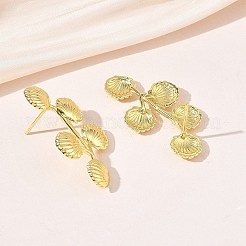 Boucles d'oreilles en laiton pour femmes&nbsp;EJEW-A167-02C-G