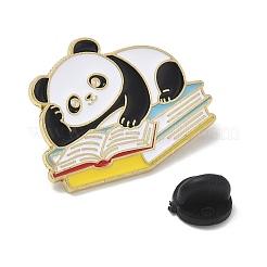 Spille smaltate con panda che legge&nbsp;AL-E002-02D