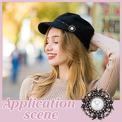 6 шт. пуговицы из АБС-пластика с имитацией жемчуга на ножке BUTT-PH0001-51AG