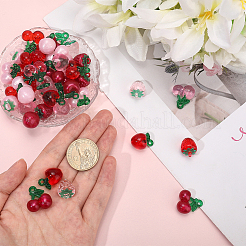 48шт 12 стиля прозрачные подвески из смолы&nbsp;RESI-SC0036-62