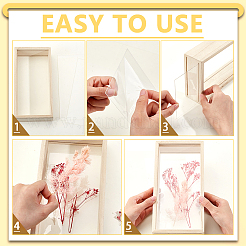 Прямоугольные двухсторонние прозрачные акриловые витрины с деревянными витринами&nbsp;ODIS-WH0038-237B