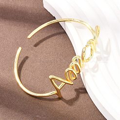 Браслеты-манжеты из латуни с открытыми манжетами&nbsp;BJEW-F528-03G