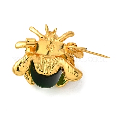 Брошь божья коровка из сплава со стразами&nbsp;JEWB-B020-01G-02