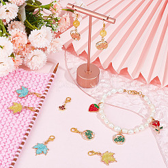 Осенние маркеры для вышивания подвесок в виде кленового листа HJEW-AB00427