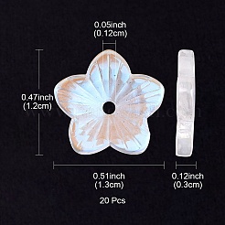 Прозрачные стеклянные бусины GLAA-YW0003-12