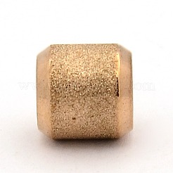 201 текстурированная бусина из нержавеющей стали&nbsp;STAS-M003-15