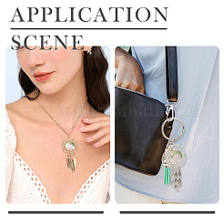 Наборы для изготовления подвесок из сплава с перьями в виде купола&nbsp;DIY-TA0011-22