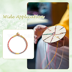 Плоская круглая деревянная ткань&nbsp;AJEW-WH0695-059