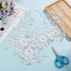 3d цветочная полиэфирная вышивка&nbsp;PATC-WH0008-41