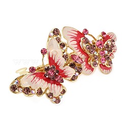 Заколки для волос из сплава со стразами и эмалью OHAR-B006-01G-02