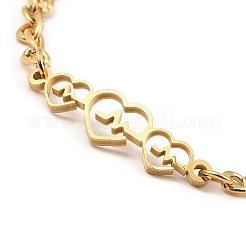 Bracciale a maglie in acciaio inossidabile 201 per donna&nbsp;BJEW-D062-01E