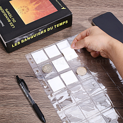 30 альбом для коллекции монет из ПВХ-пластика&nbsp;AJEW-WH0696-157