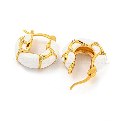 Серьга-кольцо из латуни с микропаве EJEW-C102-42G-04