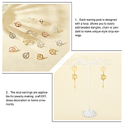 40 шт. 4 цвета 201 нержавеющая сталь фурнитура для сережек-гвоздиков STAS-DC0009-82