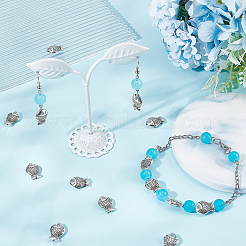 Сплавочные овальные бусины тибетского стиля  TIBEB-SC0001-18