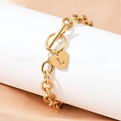 Браслеты с подвесками из нержавеющей стали 304 золотистого цвета&nbsp;LS-NJEW-K284-01G-L