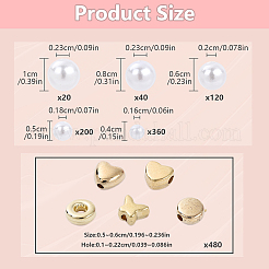 Наборы для самостоятельного изготовления браслетов из искусственного жемчуга и бусин ccb из АБС-пластика&nbsp;DIY-YW0011-54