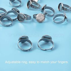 Verstellbare Fingerringkomponenten aus Edelstahl 304&nbsp;STAS-UN0001-10