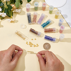 16 цвет круглый стеклянный бисер&nbsp;SEED-SC0001-56C