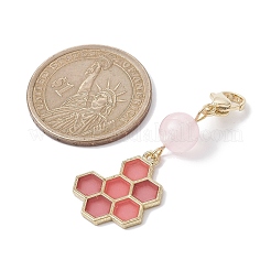 Подвески из эмали из сплава пчел&nbsp;HJEW-JM01600-02