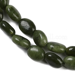 Окрашенные природные белый нефрит бисер пряди&nbsp;G-P553-C01-01