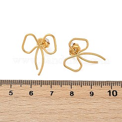 Pendientes de botón de acero inoxidable 304&nbsp;EJEW-G423-32F-G