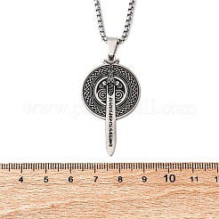 201 кулон из нержавеющей стали с рунами NJEW-S440-07AS