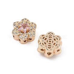 Стойки обшивки латунь микро проложить кубического циркония бусы KK-F879-02G-02