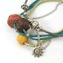 Braccialetti di perle di roccia lavica&nbsp;BJEW-D262-02