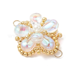 Подвески-соединители из стеклянных и бисера&nbsp;PALLOY-MZ01183-02