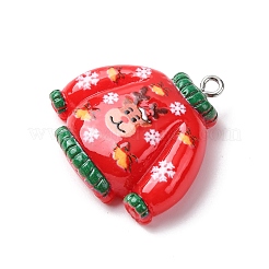 Рождественские подвески из непрозрачной смолы RESI-A049-05H