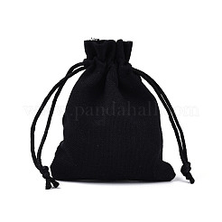 Прямоугольные холщовые тканевые упаковочные мешки OP-K003-13x18-01A