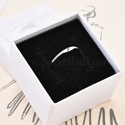 925 регулируемое кольцо из стерлингового серебра с родиевым покрытием RJEW-S397-01P-06