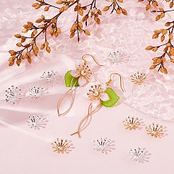 50 шт. 2-х цветные латунные колпачки для бусин KK-BBC0008-88