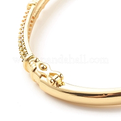 Красочный браслет на петлях из кубического циркония&nbsp;BJEW-B054-14G