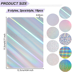 18 stücke 9 arten rechteck laser papier karte&nbsp;DIY-OC0013-38