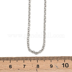 Устойчивые к потускнению унисекс классические простые ожерелья из нержавеющей стали 304 для мужчин и женщин с цепочкой-кабелем STAS-O037-83P