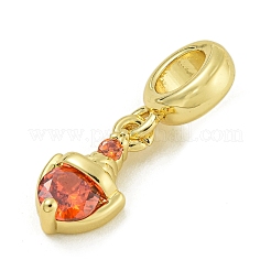 Стойка покрытие латунь паве кубический цирконий щит европейские подвески подвески&nbsp;KK-Z067-44G-02