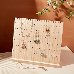 Présentoir de boucles d'oreilles en bois de pin&nbsp;EDIS-WH0008-08B