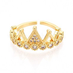 Манжеты из латуни с микро паве кубический цирконий для женщин&nbsp;KK-T071-70G