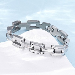 Браслеты из нержавеющей стали 304 с цепочкой для женщин и мужчин BJEW-R018-04P