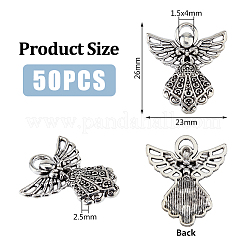 50 шт. Подвески из сплава в тибетском стиле&nbsp;TIBE-FH0001-24